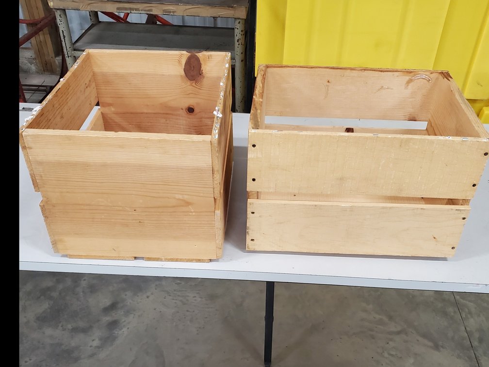 Lot 9: Pair of wooden boxes