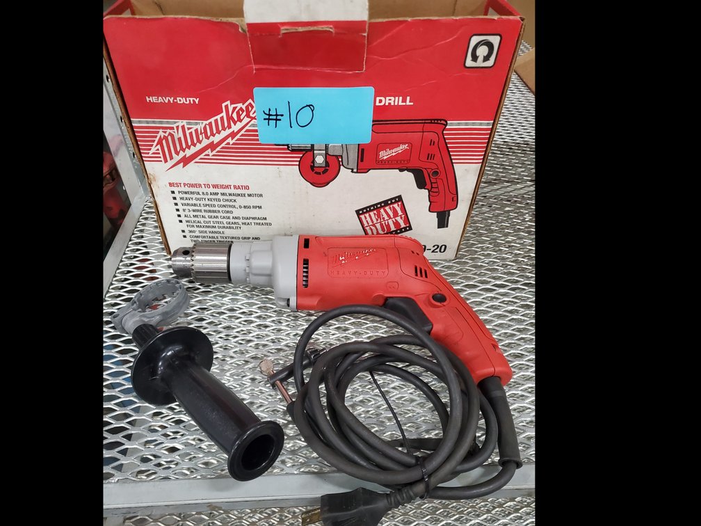 Lot 10: Milwaukee corded drill 