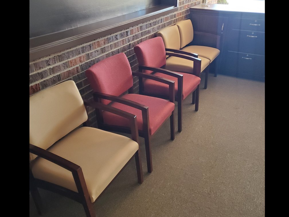 Lot 18: Lobby Chairs and Cabinet