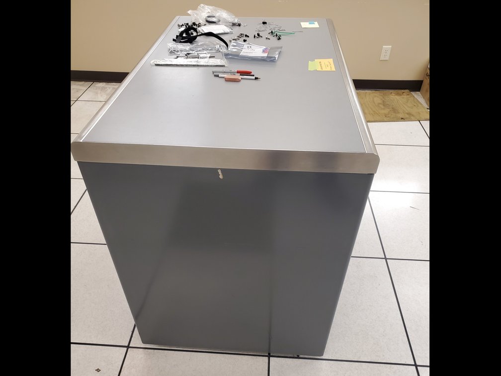 Lot 33: Heavy Duty Work Table with Shelves