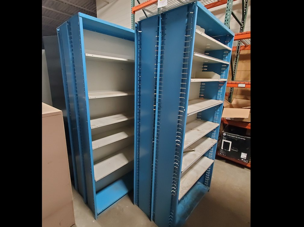 Lot 43: Back-to-Back Metal Shelving
