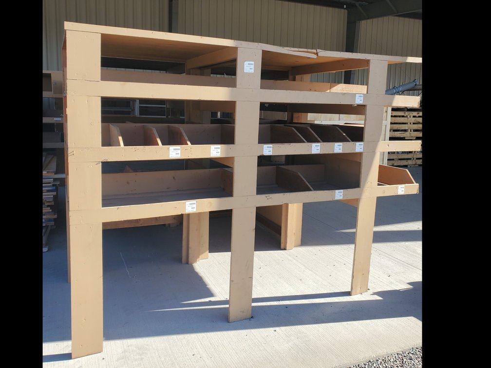 Lot 68: Wooden storage shelving