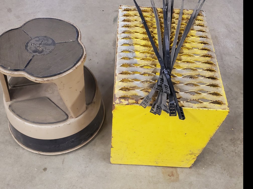 Lot 125: Step and rolling stool