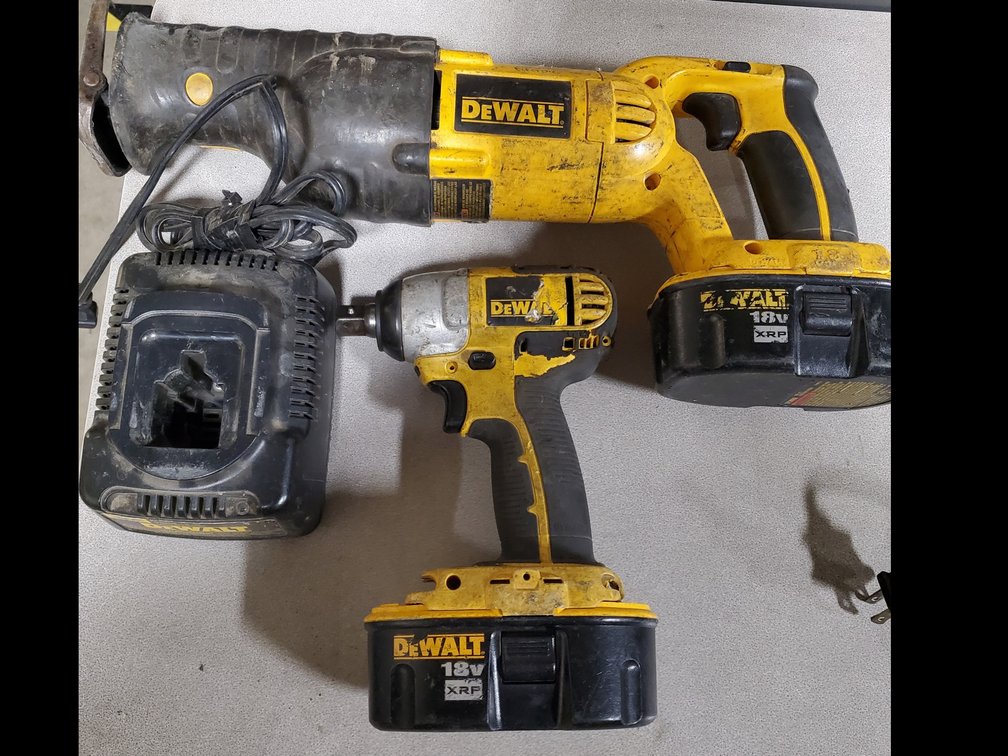 Lot 131: DeWALT18v Sawzall and impact