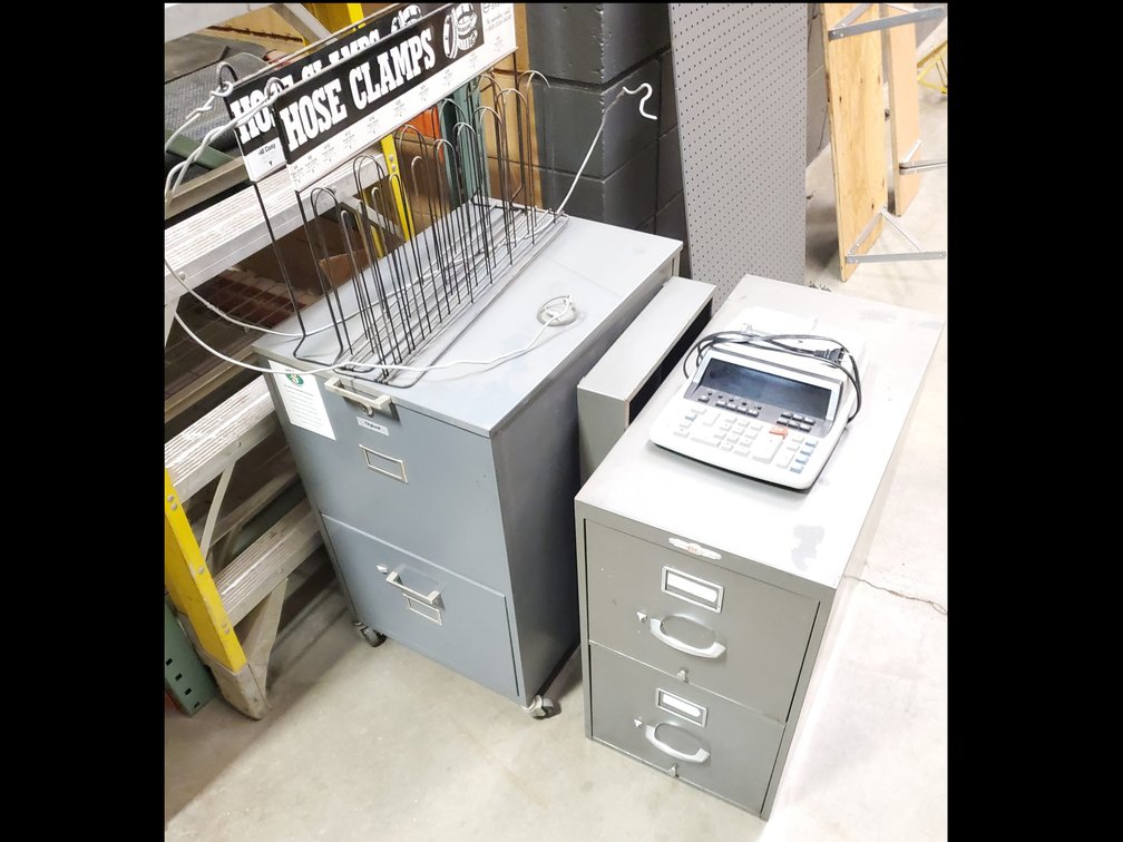 Lot 136: File cabinets and miscellaneous 