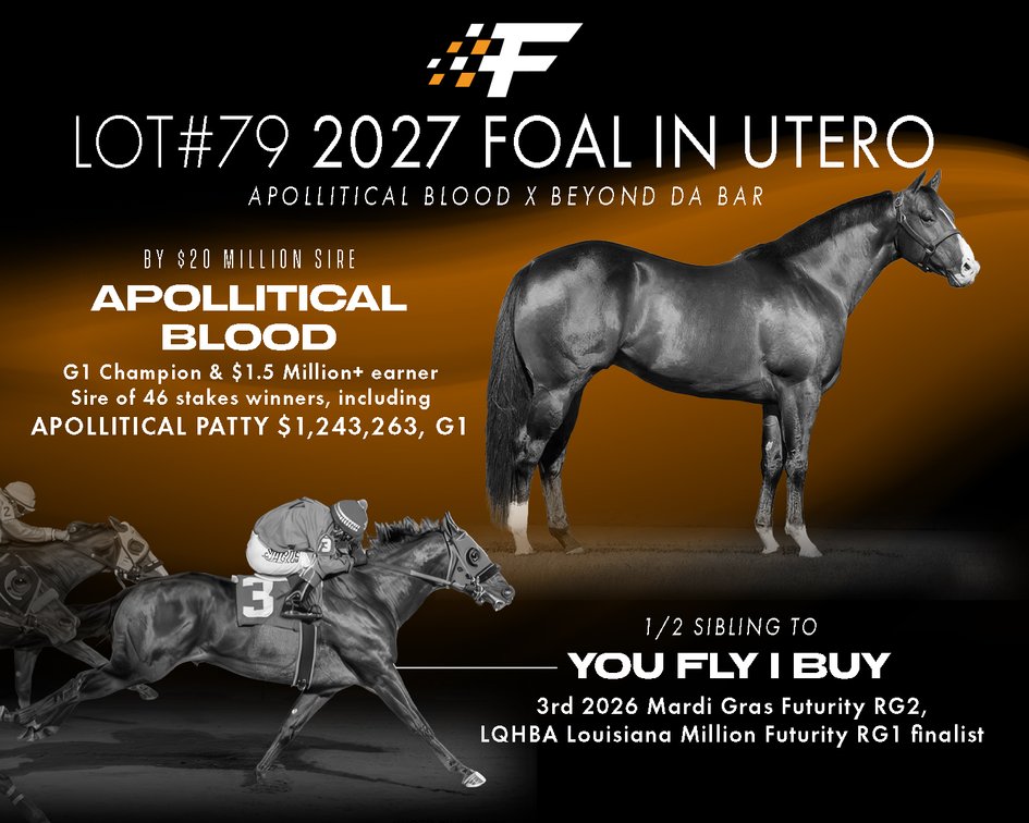 '27 embryo, Apollitical Blood SI 99 x Beyond Da Bar SI 84, Five Bar Cartel SI 91 - PE $98,170