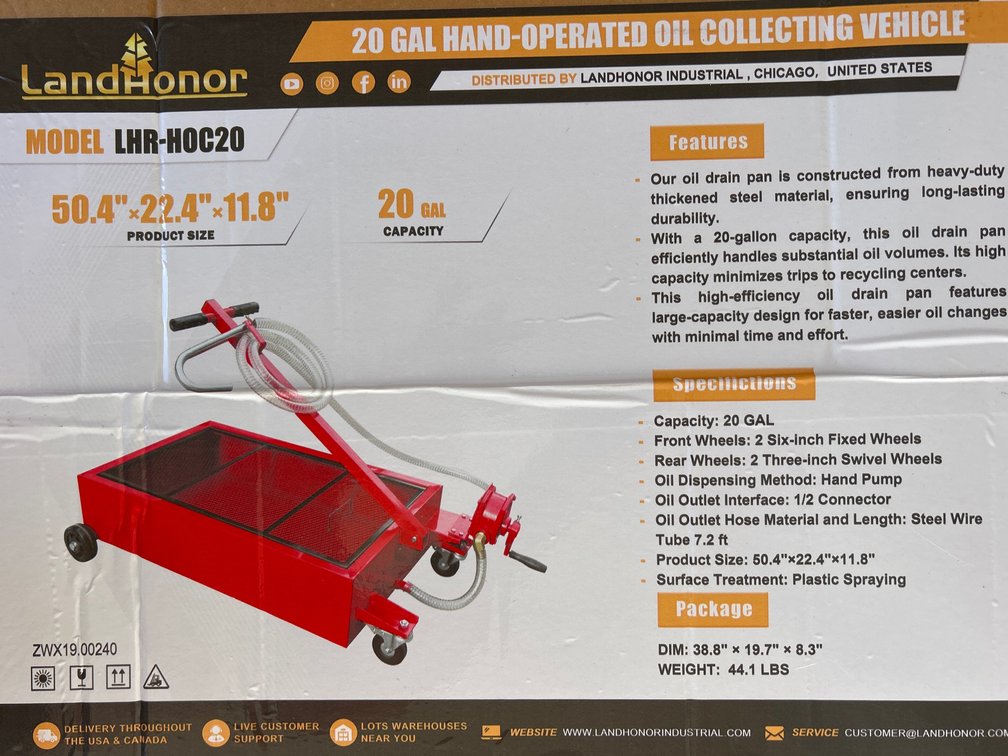 20 Gallon Oil Collection Vehicle