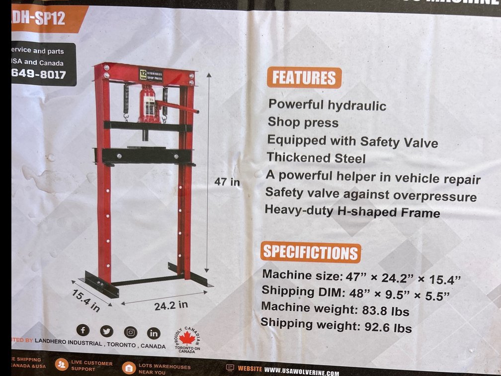 12 Ton Shop Press
