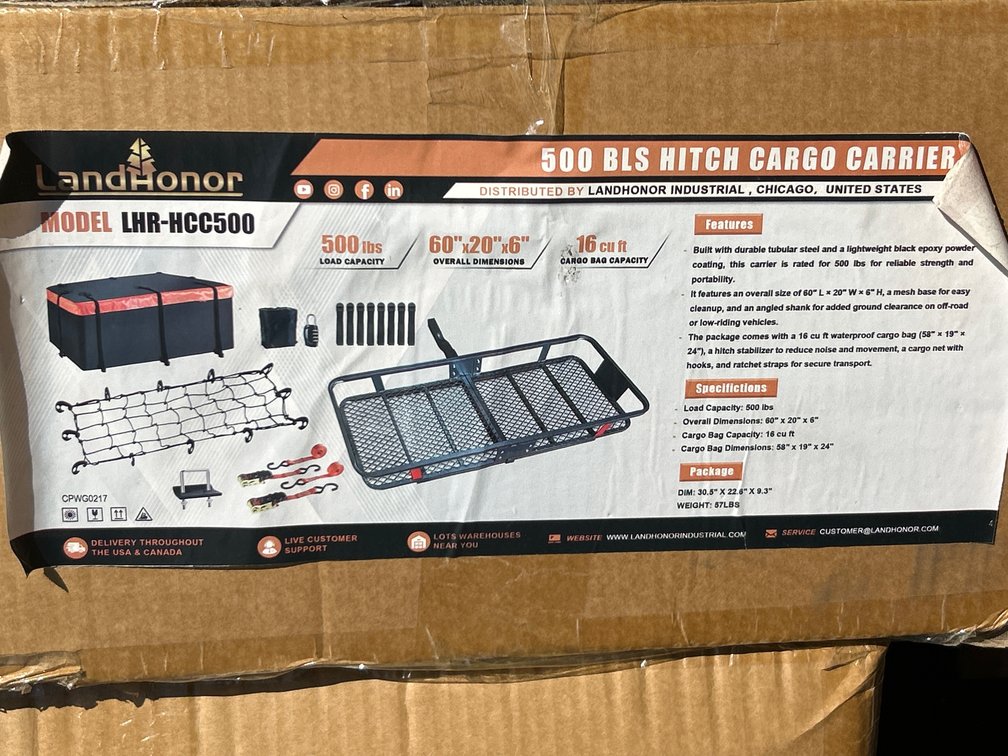 Receiver Hitch Cargo Carrier