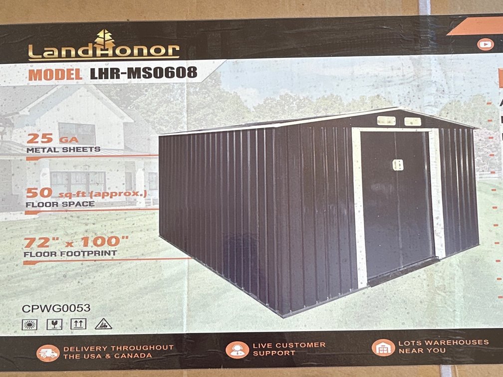 6’x8’ Metal Shed