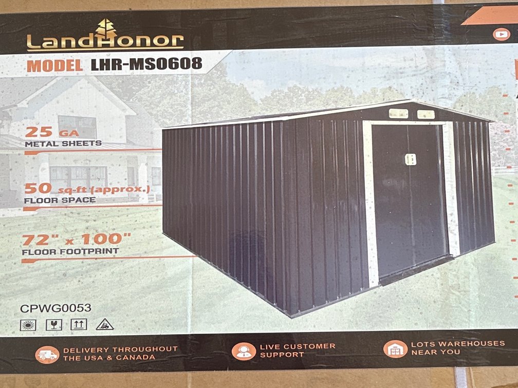 6’x8’ Metal Shed