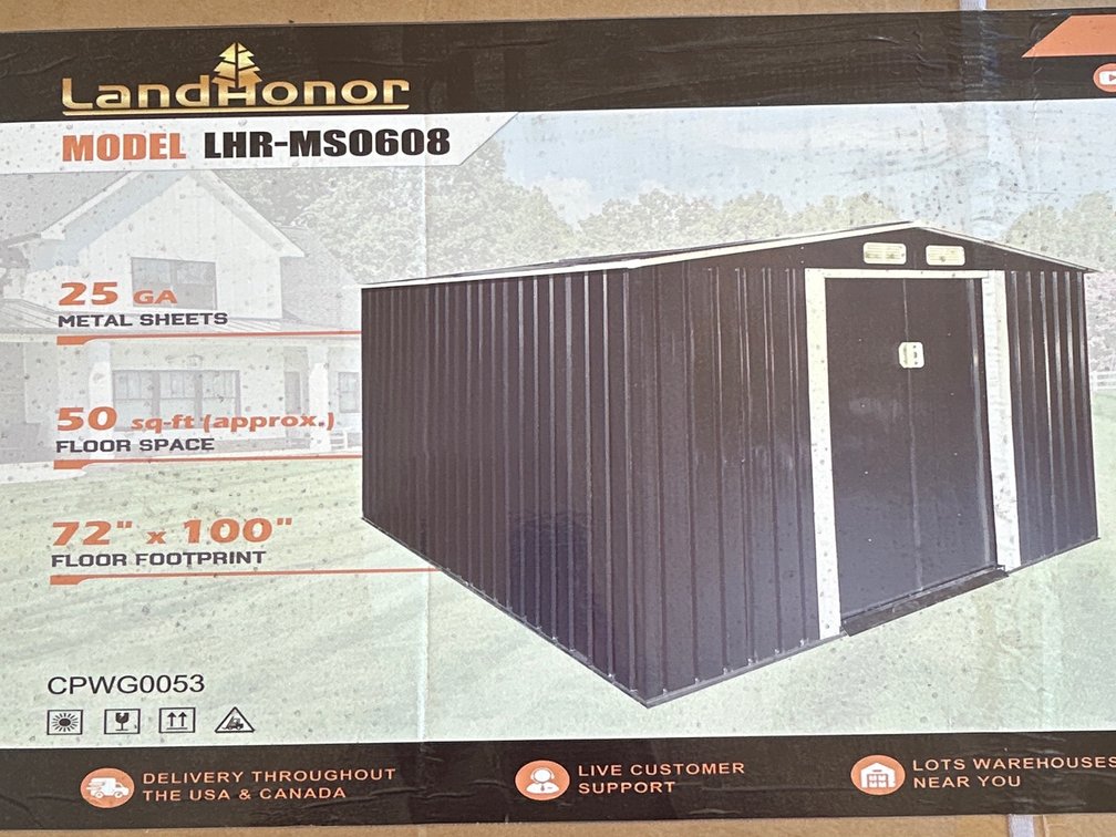 6’x8’ Metal Shed