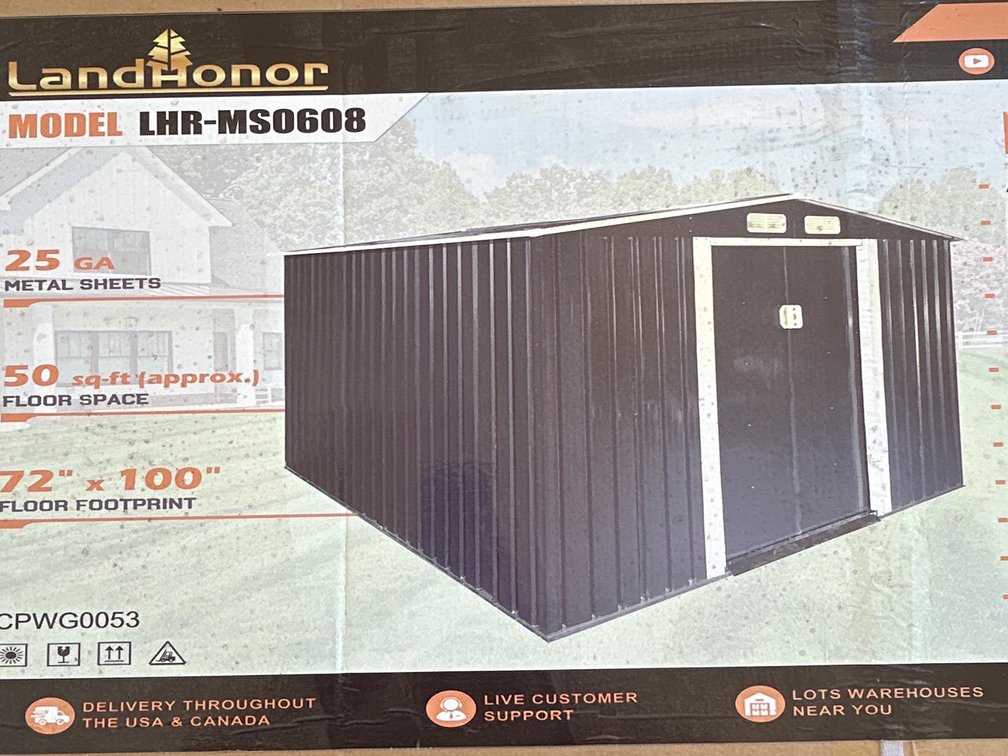 6’x8’ Metal Shed
