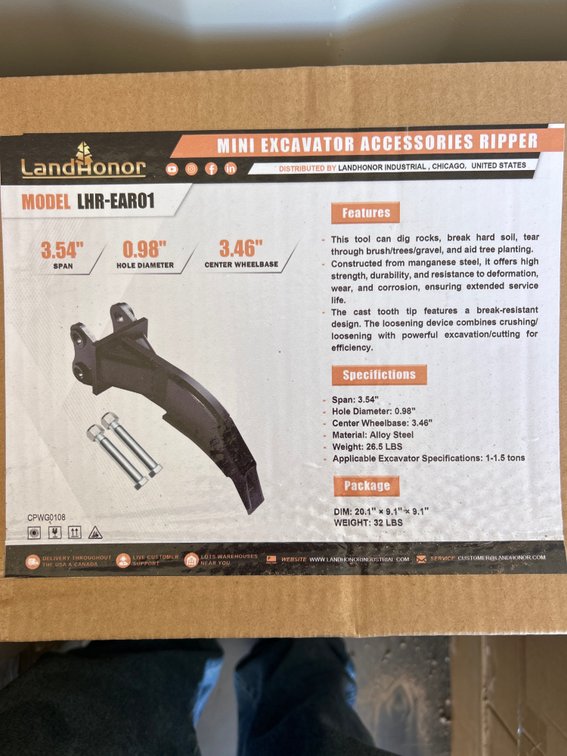 Mini Excavator Ripper