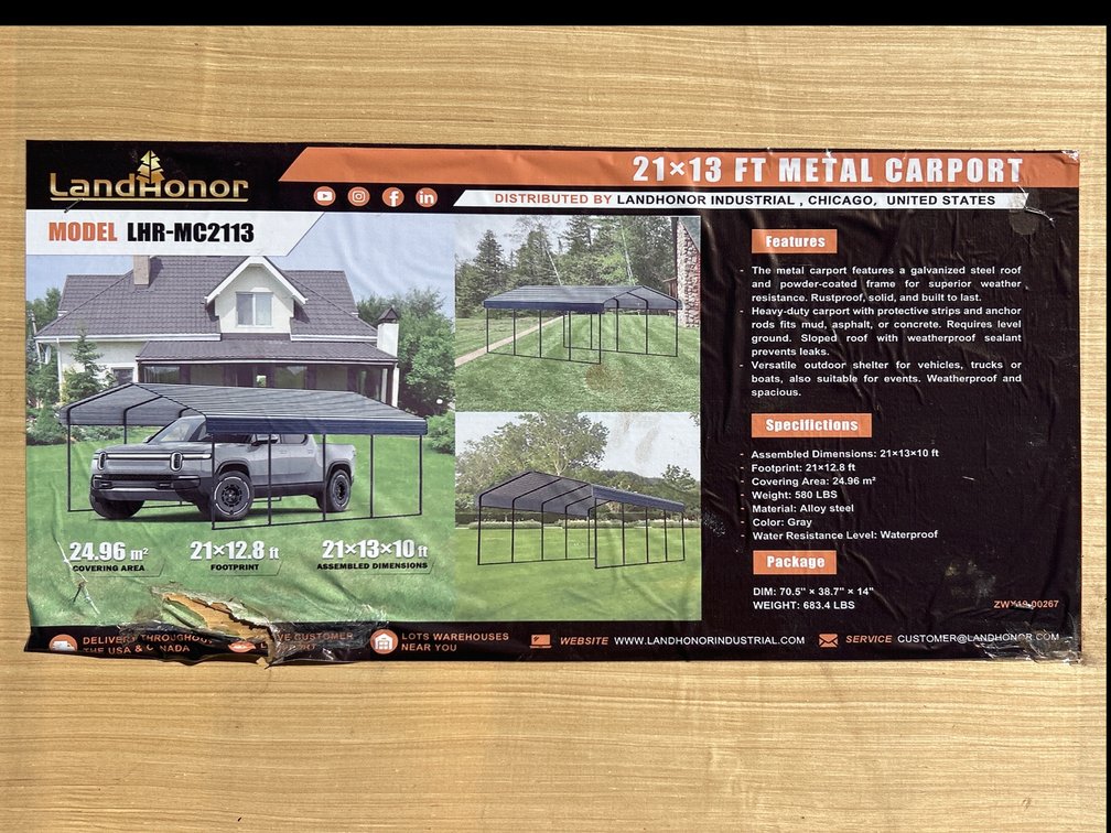 21’x13’ Metal Carport