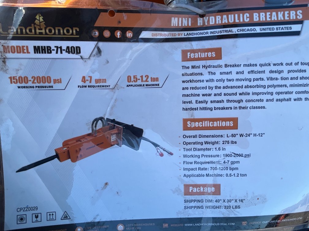 Mini Skidsteer Jackhammer