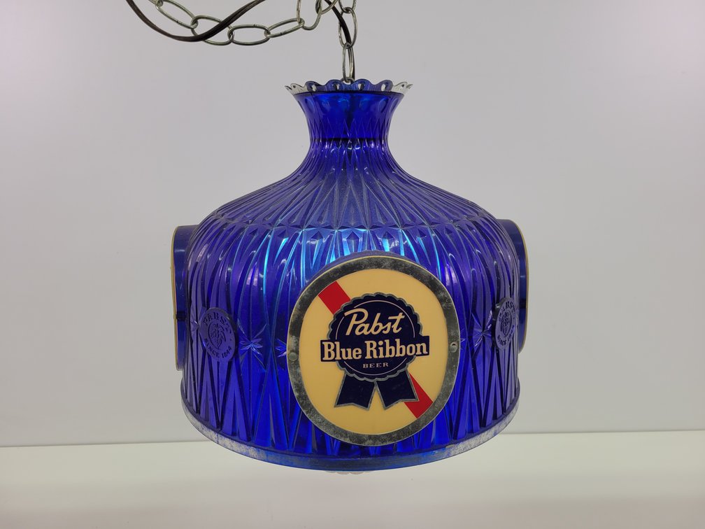Vintage Pabst Blue Ribbon Hanging Beer Light