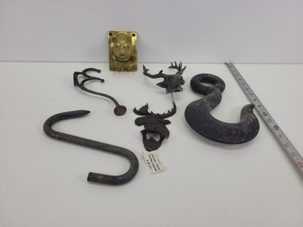 Brass Pig Hanger, Cast Iron Décor, and More
