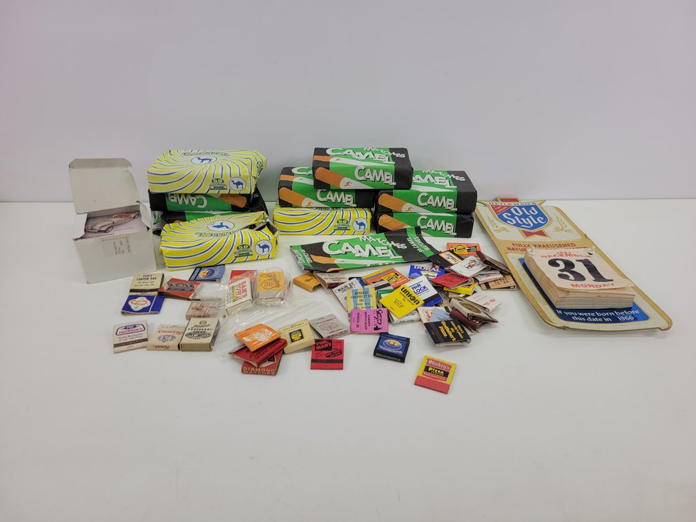 Matchbooks and Old Style 1984 Calendar