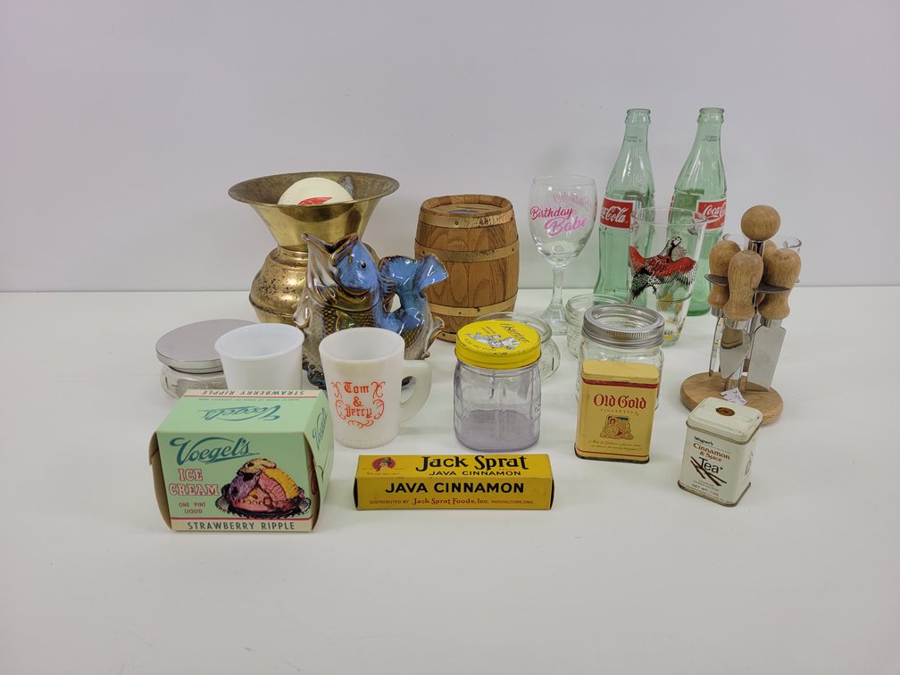 Spittoon, Spice Tins, Glasses and More