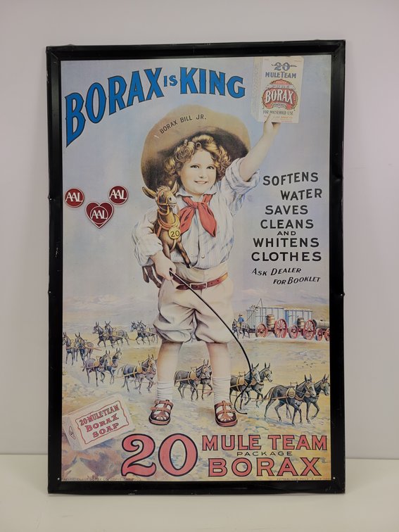 Tin BORAX Sign