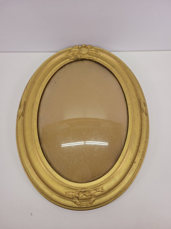 Antique Patriotic Convex Glass Frame