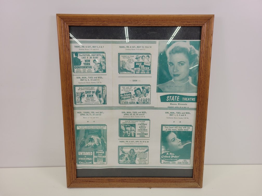 1955 Waseca, MN State Movie Theater Program