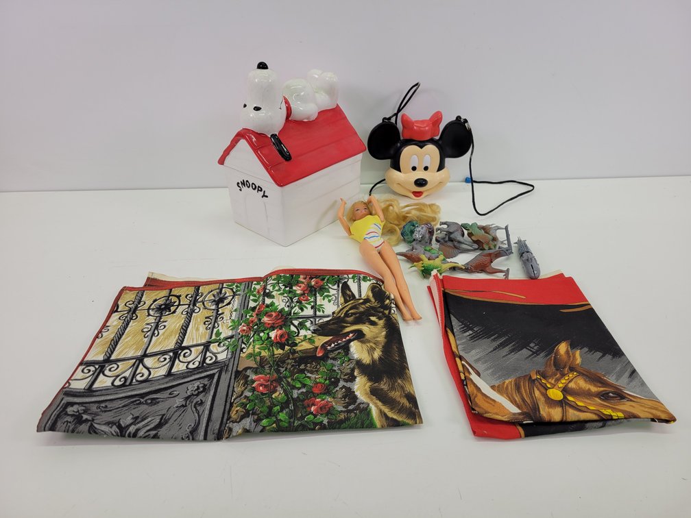 Snoopy Cookie Jar, Barbie Doll, and More