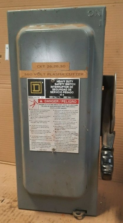 Square D Non-Fusible Indoor Disconnect Switch (30A, 600V)