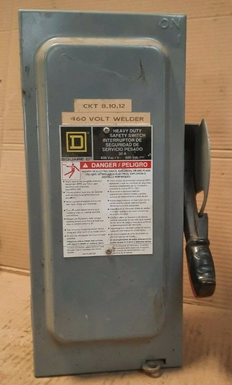 Square D Non-Fusible Indoor Disconnect Switch (30A, 600V)