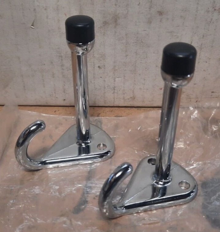 Lot of (80) New Metal Coat Hook & Bumpers (3” Long)