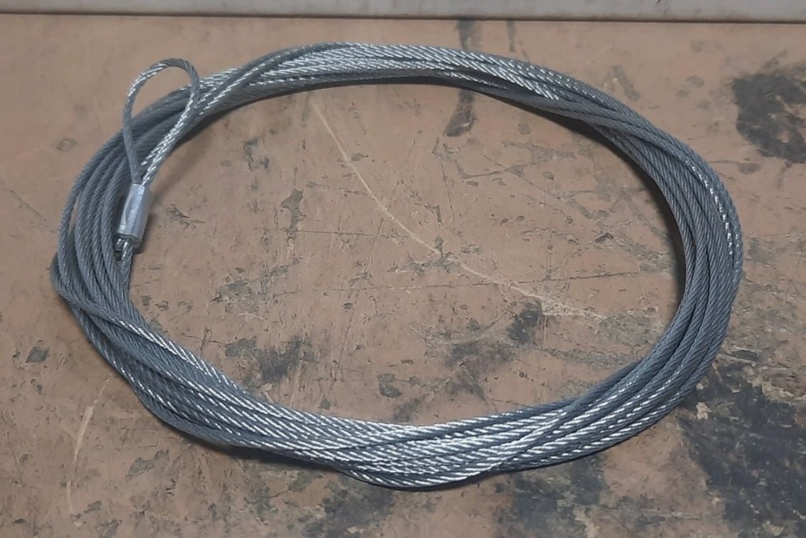 Lot of (37) New Galvanized Steel Cables With Loop On One End
