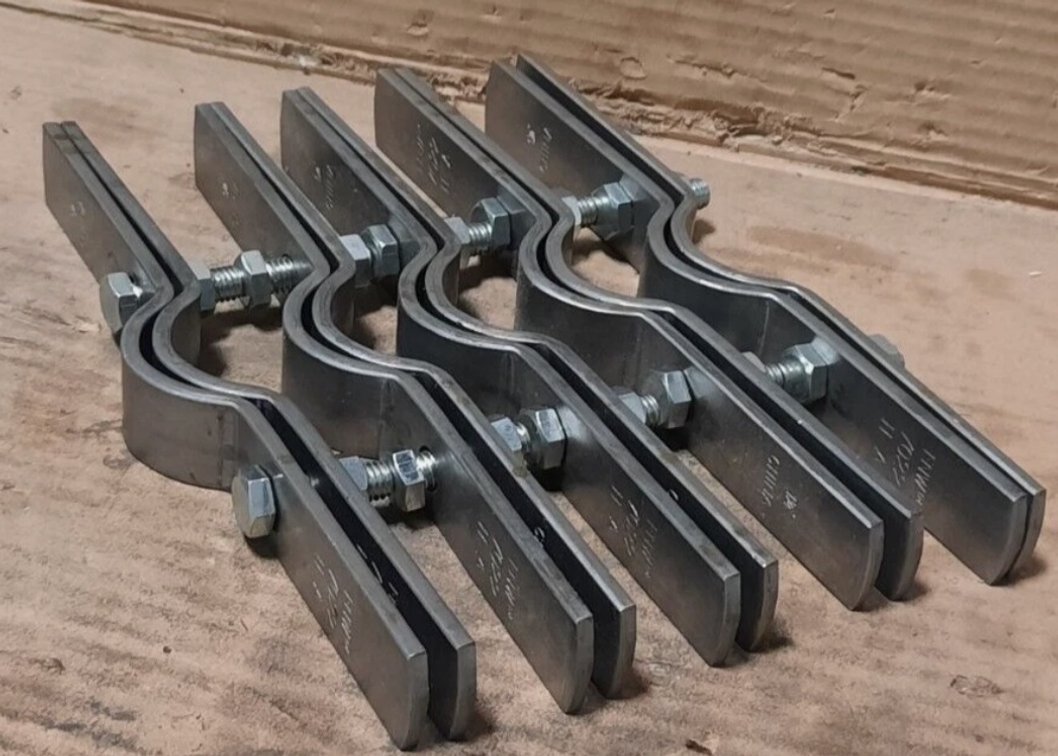 Lot of (55) New 1-1/4” Steel Riser Clamps With Bolts & Nuts