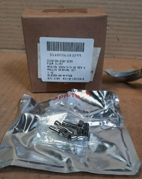 Lot of (100) New Hamilton Sundstrand Roller Bearing Sets (5mm x 5mm)