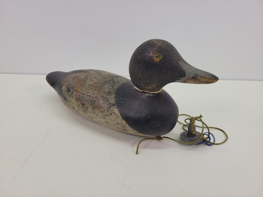 Hand-Carved MASON Bluebill Duck Decoy