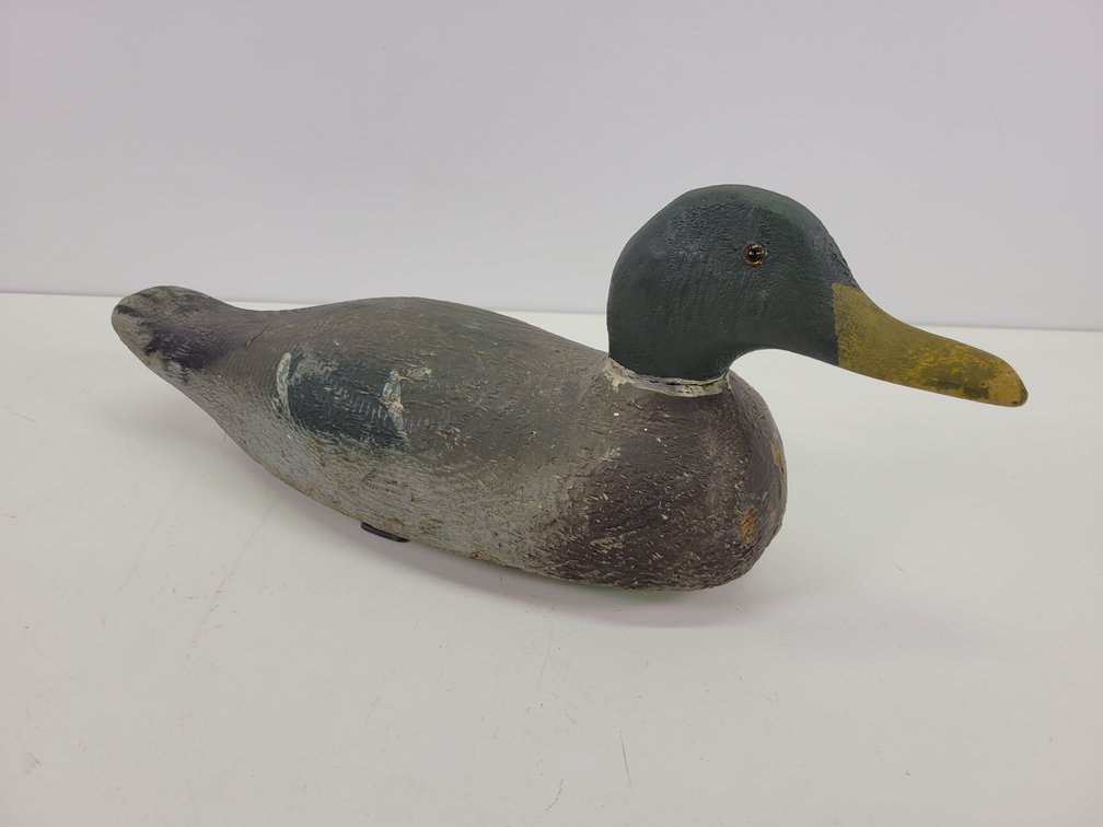 Pratt Mfg. / Animal Trap Factory Mallard Drake Duck Wood Decoy