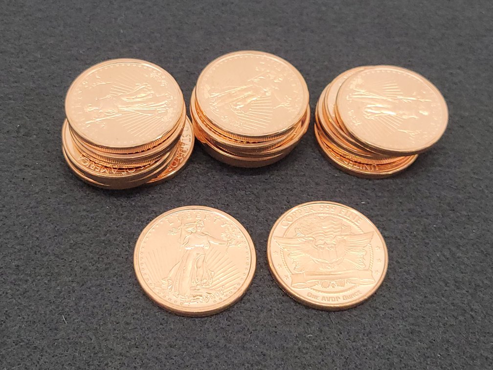 (20) 1oz Copper Rounds