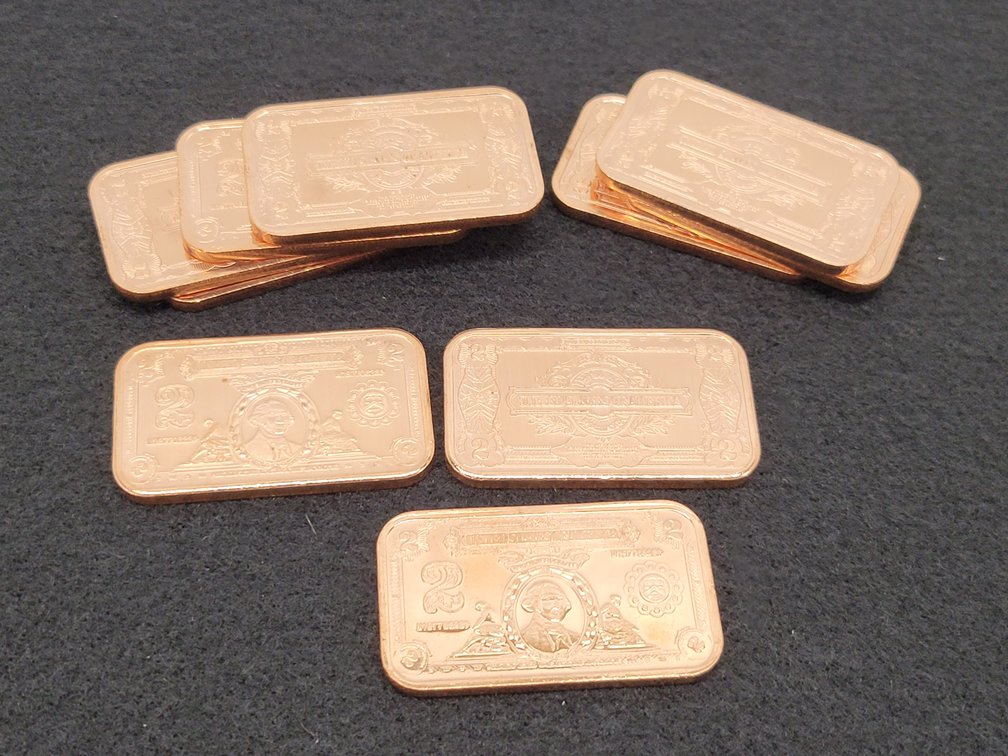 (10) 1oz Copper Bars