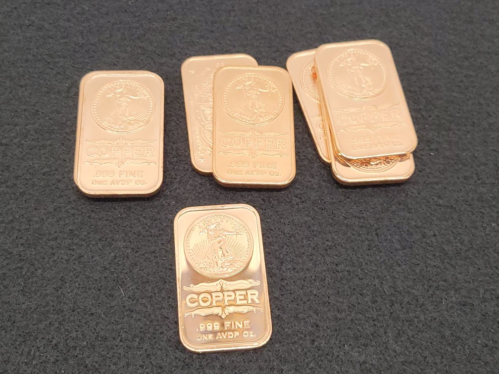 (8) 1oz Copper Bars