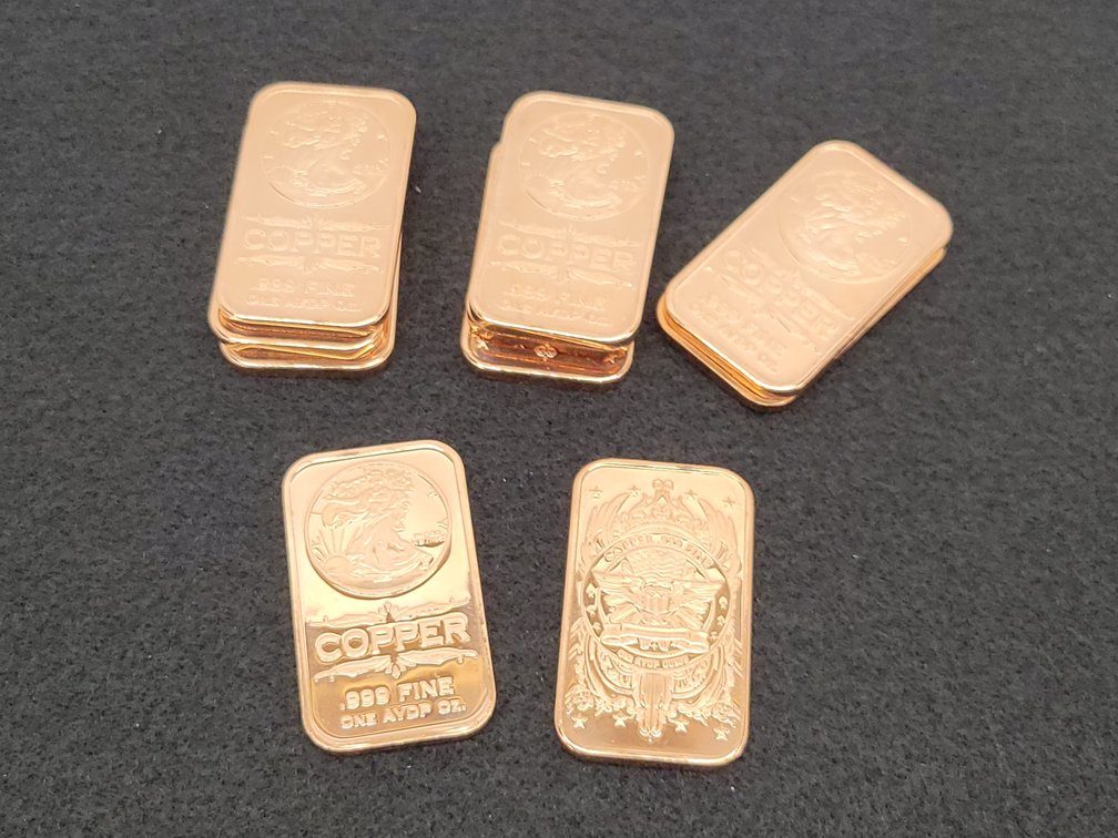 (10) 1oz Copper Bars