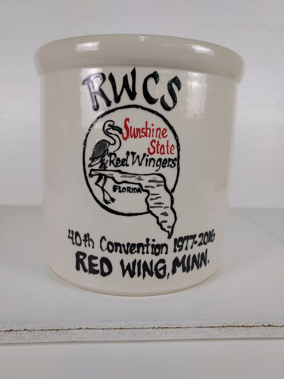 2 Gallon Crock - RWCS Sunshine State Red Wingers 40th Convention Decoration
