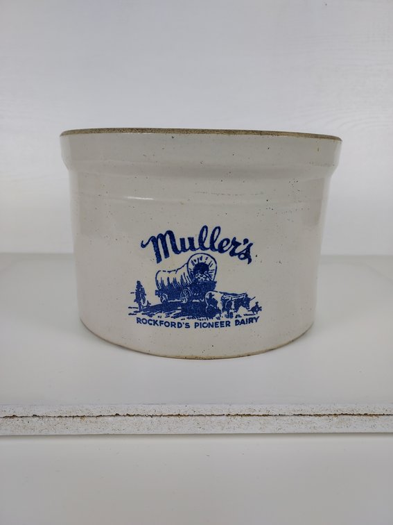 10 lb. Advertising Crock - ROCKFORD'S PIONEER DAIRY