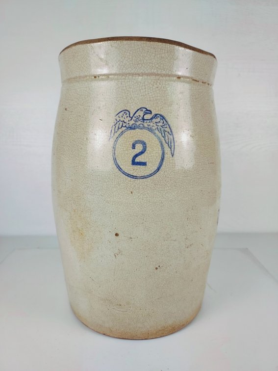 2 Gallon Eagle Pottery Butter Churn
