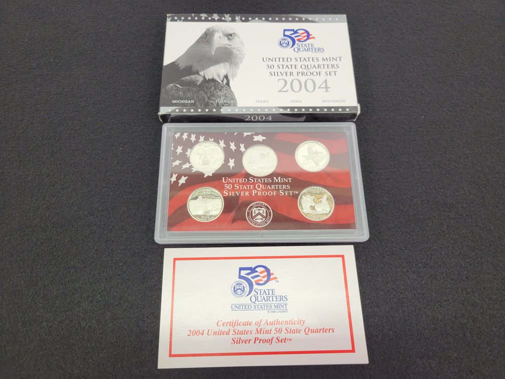 2004 US Mint 90% Silver Proof State Quarters