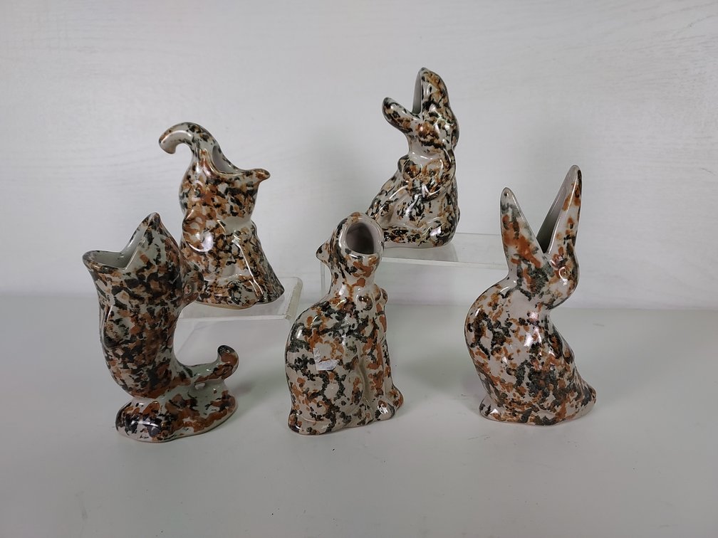 Lot of 5 Anders?n Stoneware Co/Red Wing Commemorative Ash Receivers