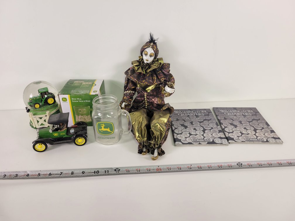 John Deere Collection, Clown Doll and (2) Coin Books
