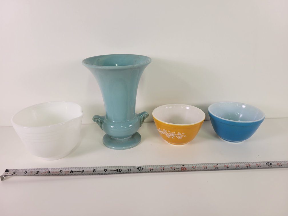 Abingdon Pottery Vase, PYREX Bowls and More
