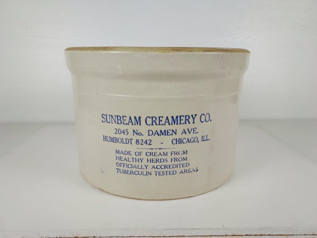 Butter Crock - Sunbeam Creamery Co., Chicago, Ill
