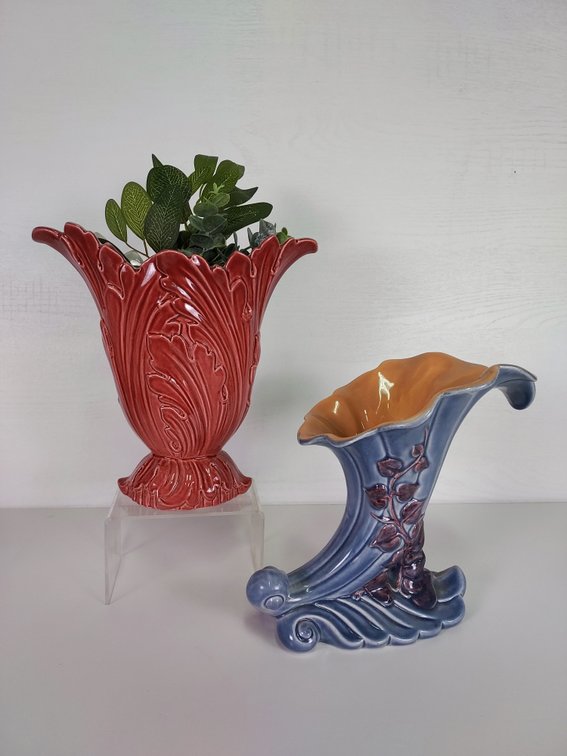 Pair of Red Wing Art Pottery Vases [1096] and [1098]