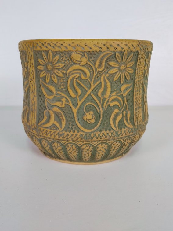 Walnut Green Brushware/Brushed Ware Jardinière [243]